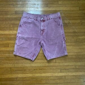 No Boundaries Men's Faded Pink Jean Shorts